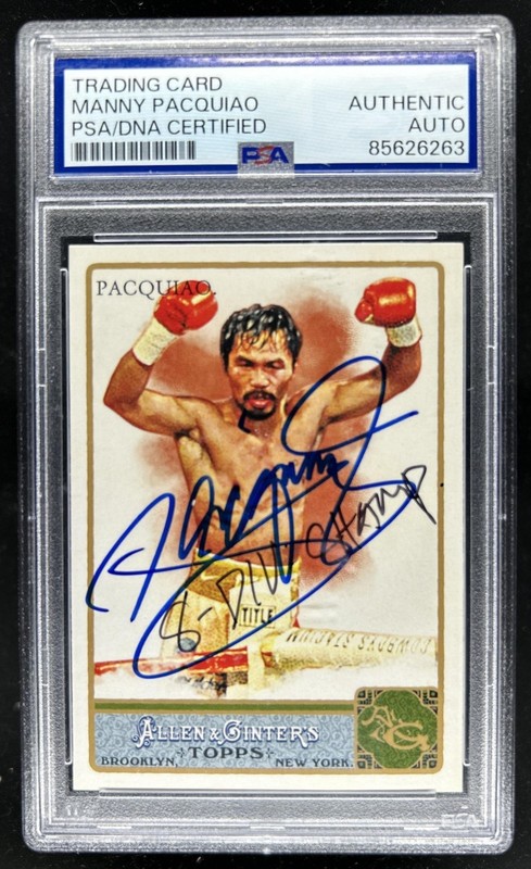 Trading Card Manny Pacquiao In Person Auto Autograph PSA AUTH