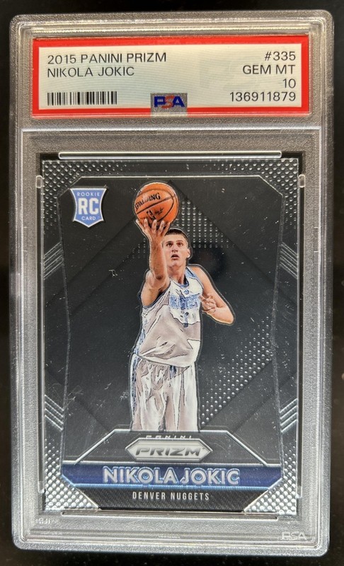 2015-16 Panini Prizm Nikola Jokic RC Rookie #335 Nuggets PSA 10 GEM MINT