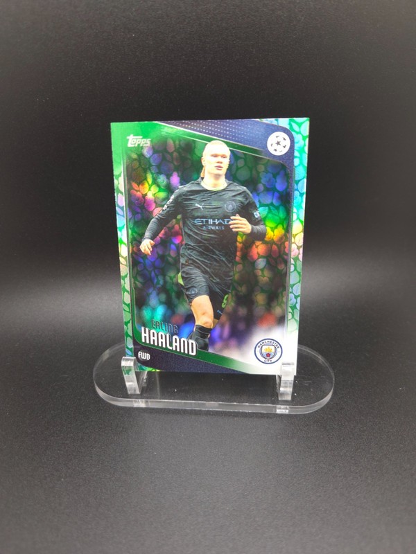 2025-26 Topps Uefa Club Competitions - Erling Haaland #181 Green Easter Foil