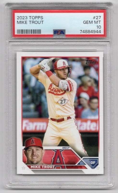 Mike Trout 2023 Topps # 27 *PSA 10 GEM MT* Los Angeles Angels