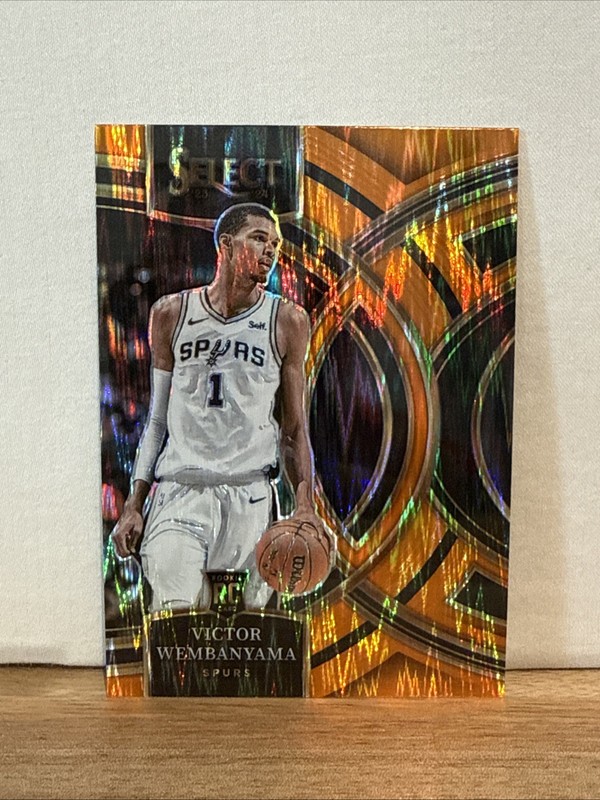 2023-24 Panini Select-Premier Level Victor Wembanyama#121 Orange Flash Prizm(RC)