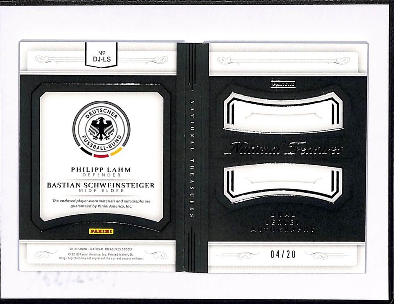 2018 National Treasures Philipp Lahm Bastian Schweinsteiger Jersey Auto Book /20 view 2