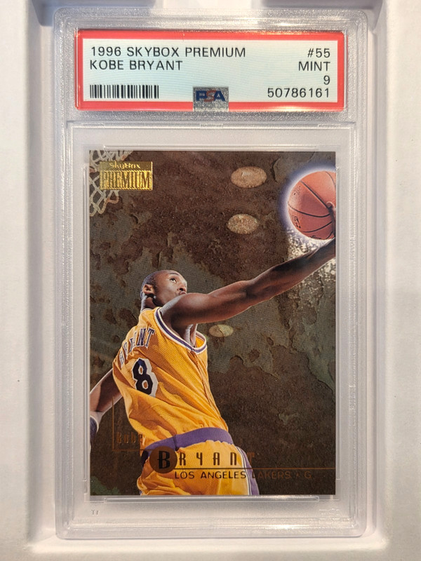 KOBE BRYANT 1996 SKYBOX PREMIUM ROOKIE RC #55 PSA 9 MINT! LAKERS MVP SN#50786161