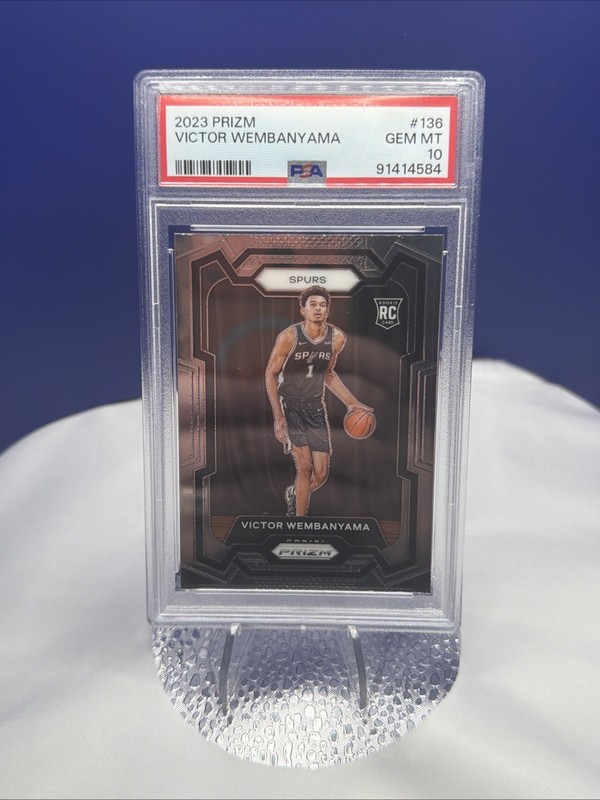 2023-24 Panini Prizm Victor Wembanyama RC Rookie #136 Spurs PSA 10 GEM MINT