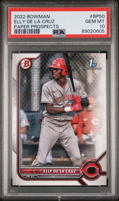 2022 Bowman Baseball Elly De La Cruz #BP-50 Paper Prospects PSA 10