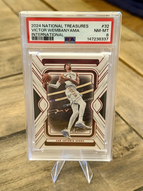 2024 Panini National Treasures #32 Victor Wembanyama International /25 PSA8 POP2