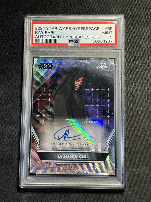 2024 Topps Star Wars Hyperspace Darth Maul Auto (Ray Park) /25 PSA9