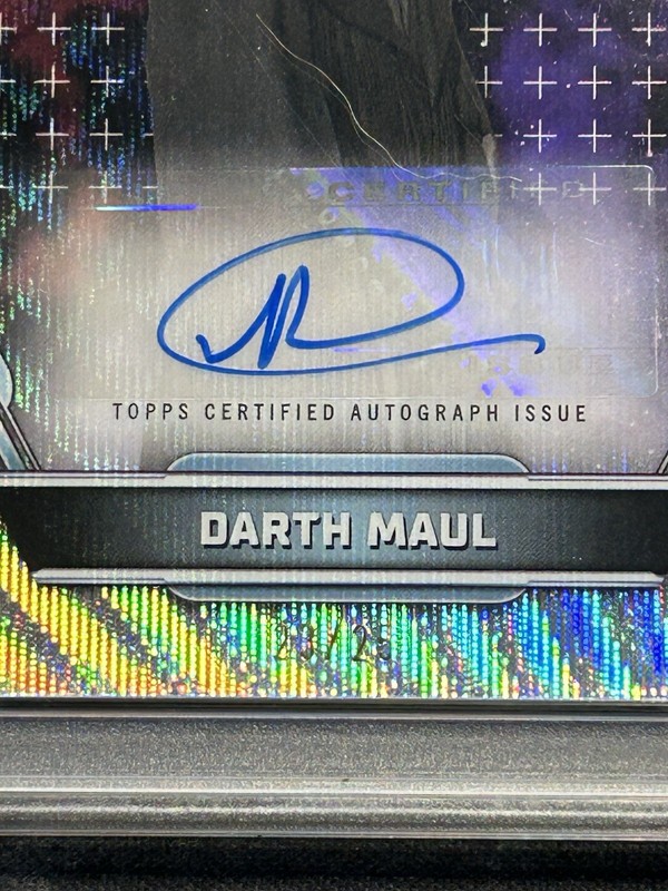 2024 Topps Star Wars Hyperspace Darth Maul Auto (Ray Park) /25 PSA9 view 2