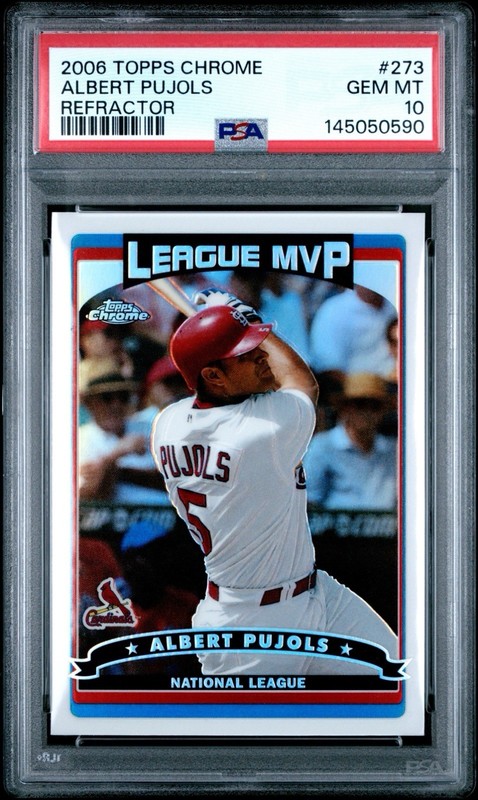 2006 Topps Chrome Albert Pujols Refractor SP PSA 10 #273 Cardinals