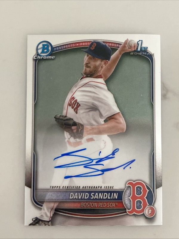 David Sandlin 2025 Bowman Chrome 1st Auto Autograph White Sox CPA-DSA QTY