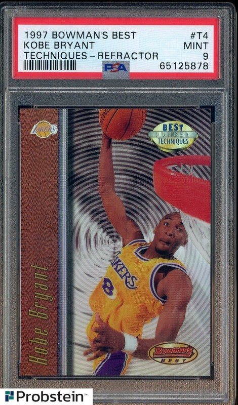 1997-98 Bowman's Best Techniques Refractor Kobe Bryant Lakers HOF PSA 9
