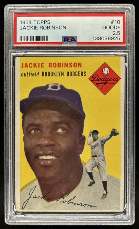 1954 Topps Jackie Robinson #10 Dodgers PSA 2.5