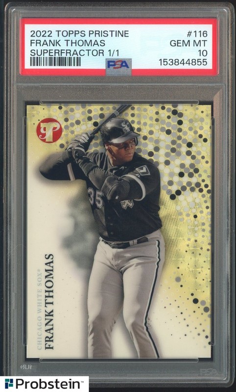 2022 Topps Pristine Superfractor #116 Frank Thomas White Sox HOF 1/1 PSA 10