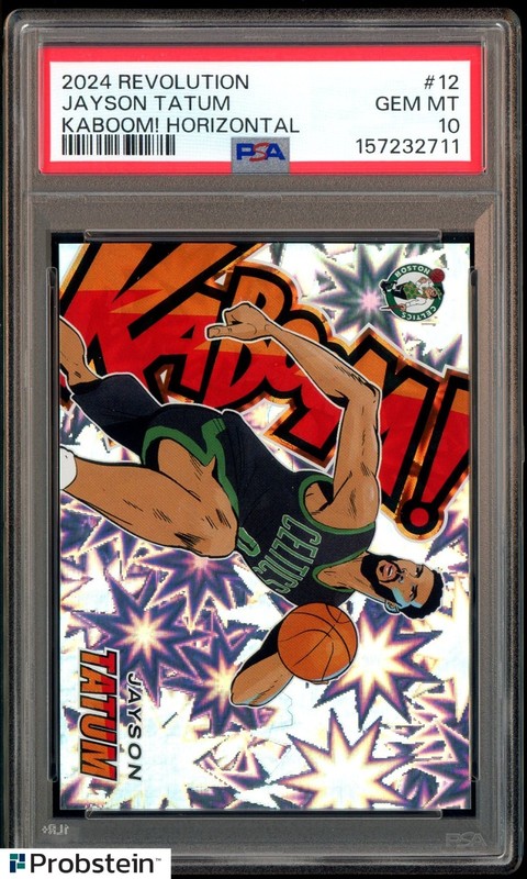 2024-25 Panini Revolution KABOOM! #12 Jayson Tatum SSP CASE HIT PSA 10 GEM MINT