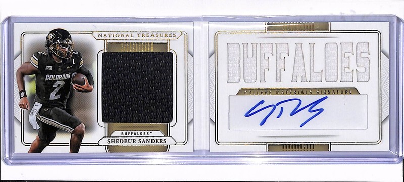 2025 National Treasures Collegiate Shedeur Sanders RC Jersey Auto Booklet #/99