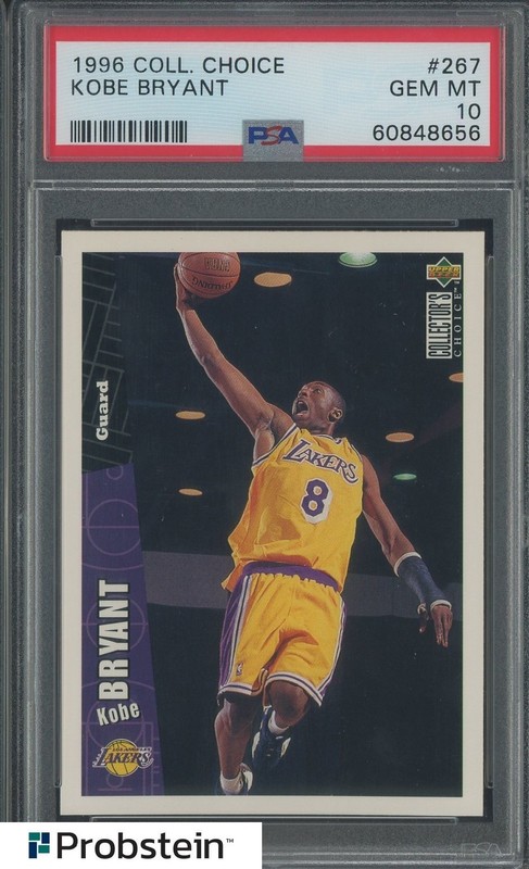 1996 Collector's Choice #267 Kobe Bryant Lakers RC Rookie HOF PSA 10 GEM MINT