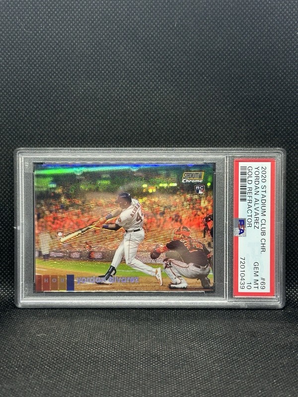 2020 Yordan Alvarez /50 Gold Stadium Club Chrome #69 RC Refractor PSA 10