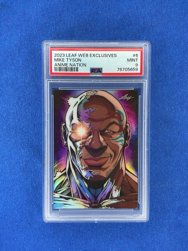 2023 LEAF WEB EXCLUSIVES ANIME NATION #6 MIKE TYSON 100/110 PSA 9