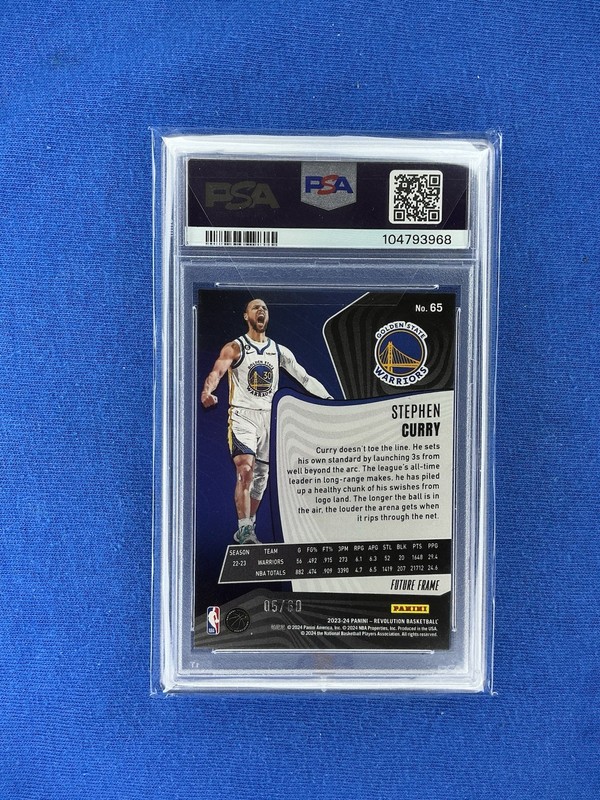 2023 Revolution Stephen Curry Future Frame #65 5/60 PSA 10 view 2