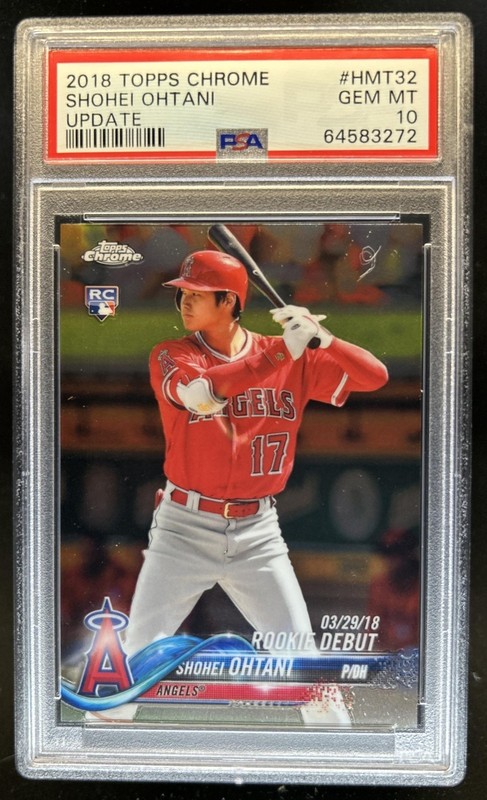 2018 Topps Chrome Update Shohei Ohtani RC Rookie #HMT32 Angels PSA 10 GEM MINT