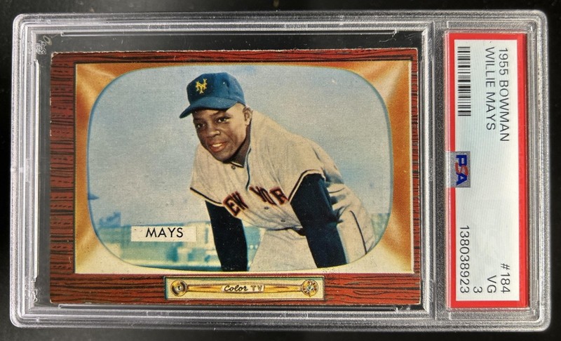 1955 Bowman Willie Mays #184 Giants PSA 3