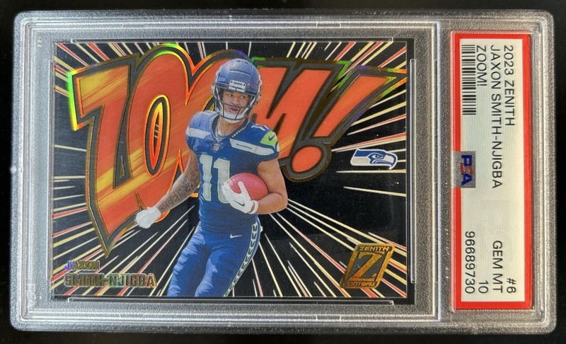 2023 Panini Zenith Jaxon Smith-Njigba Zoom! SP Rookie RC #6 Seahawks PSA 10