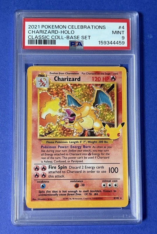 2021 Pokémon Celebrations Charizard Holo Classic Coll Base Set #4 PSA 9 MINT