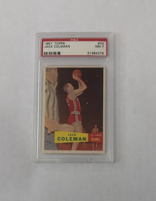 1957-58 Topps Basketball #70 Jack Coleman PSA 7 NM