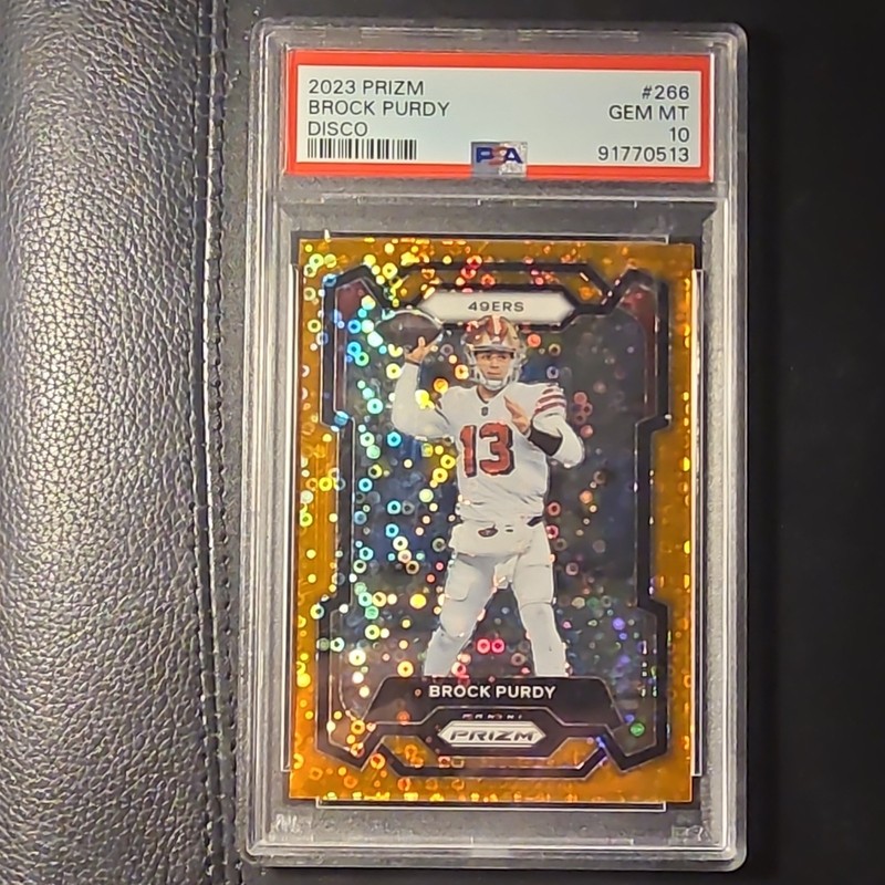 2023 Panini Prizm Brock Purdy #266 Disco Prizm PSA 10 San Francisco 49ers
