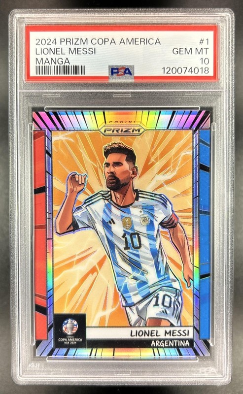 2024-25 Panini Prizm Copa America Lionel Messi Manga SSP #1 Argentina PSA 10