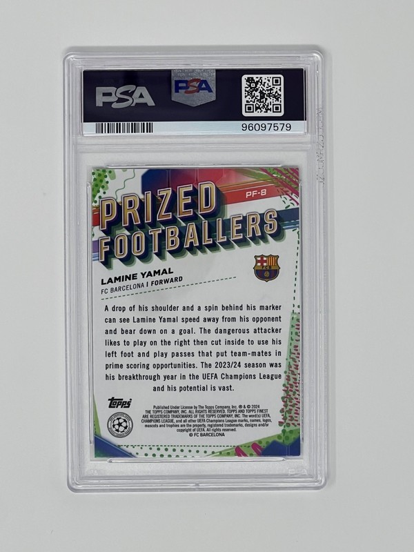 2023-24 Topps Finest UEFA Club Competitions - Prized Footballers Lamine Yamal... view 2