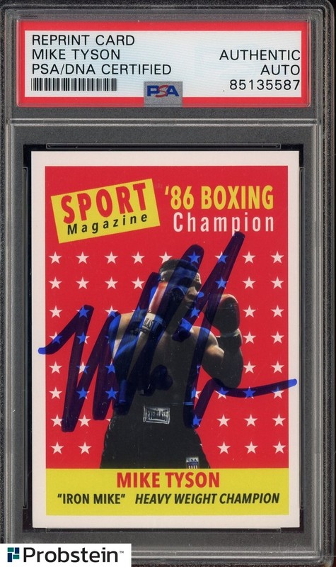 #1 Mike Tyson Signed Boxing REPRINT Card PSA/DNA AUTO