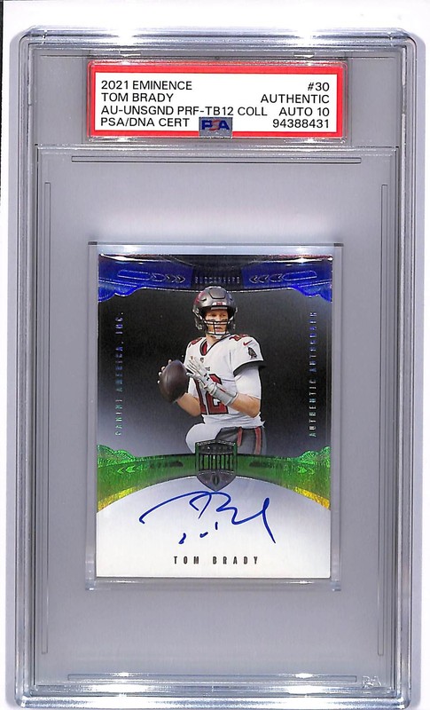 2021 Panini Eminence Tom Brady Proof TB12 Collection #30 PSA Authentic Auto 10