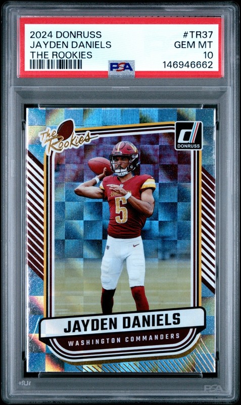 2024 Panini Donruss Football Jayden Daniels #TR-37 The Rookies PSA 10