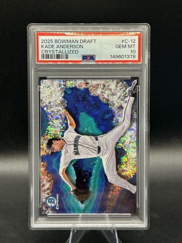 2025 BOWMAN DRAFT KADE ANDERSON CRYSTALLIZED C-12 PSA 10