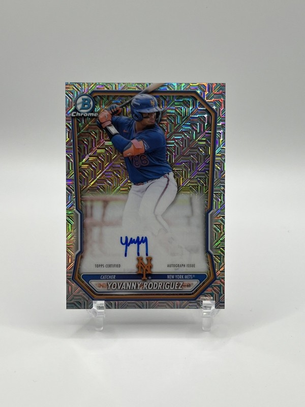 2026 Bowman Chrome Yovanny Rodriguez Mojo Refractor Auto #BMA-YR Mets (AU) view 1