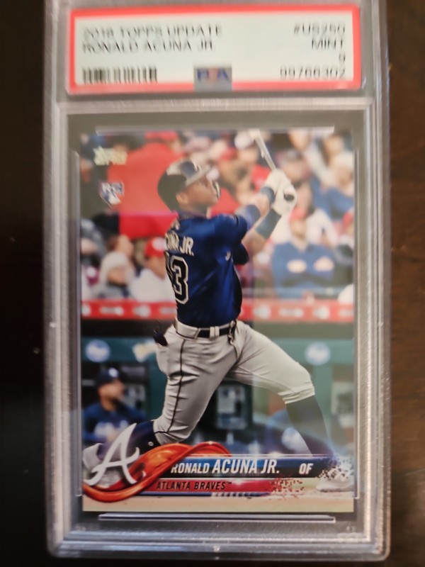 2018 Topps Update Ronald Acuna Jr. Rookie #US250 PSA 9 Blue Jersey Braves