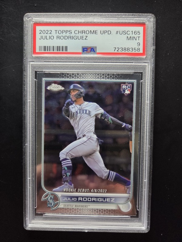 2022 Topps Chrome Update Julio Rodriguez RC #USC165 PSA 9 Mariners
