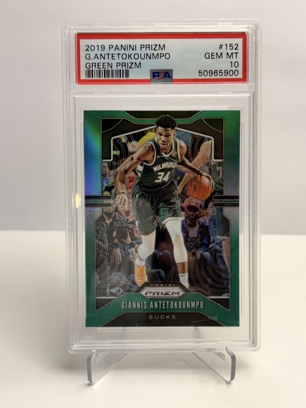 2019-20 Panini Prizm - Giannis Antetokounmpo #152 Green Prizm PSA 10 💎💎