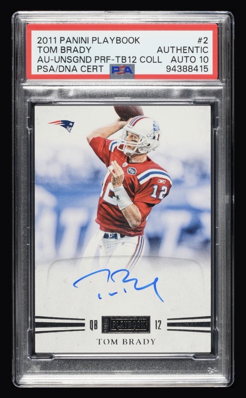 2011 Panini Playbook Tom Brady Auto #2 PSA AUTH Auto  10, TB12 Collection