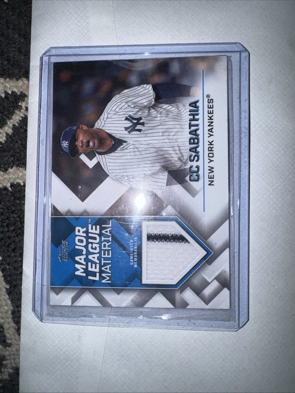 CC Sabathia Game Used Jersey Patch 2022 Topps Material Worn Relic MINT🔥