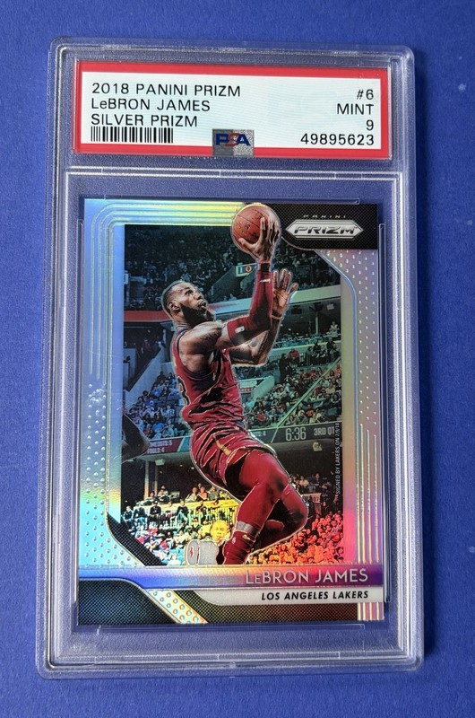 2018 Panini Prizm LeBron James LA Lakers Silver #6 PSA 9 MINT