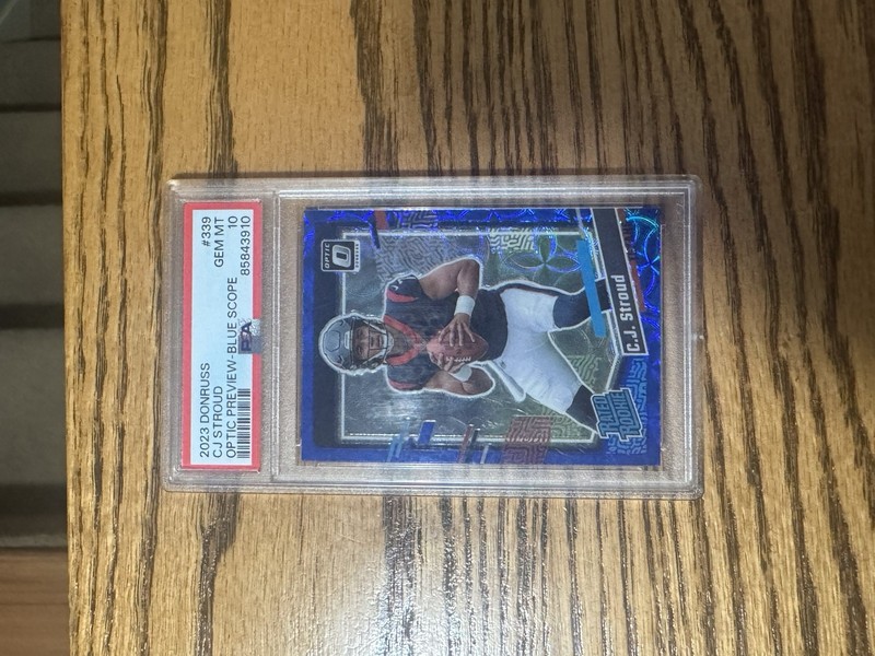 2023 Panini Donruss Optic Rated Rookie C.J. Stroud Blue Scope #339 PSA 10