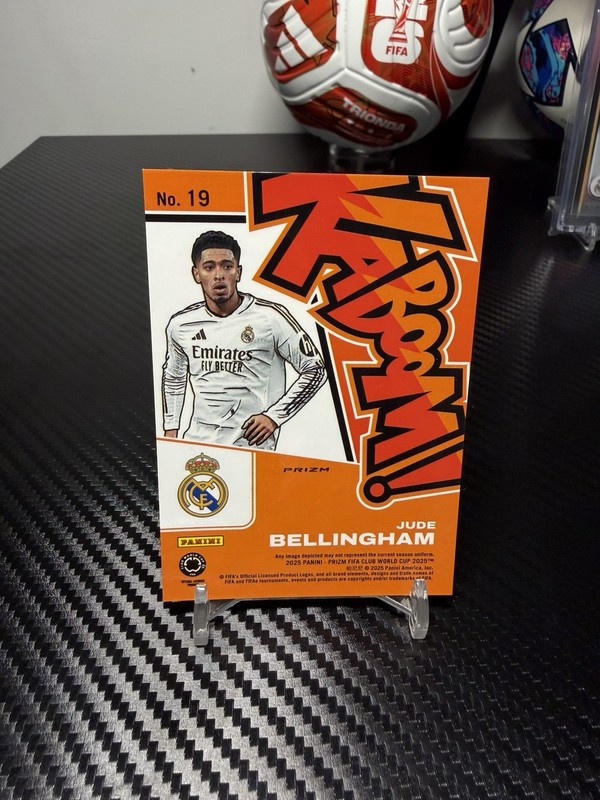 2025 Panini Prizm FIFA Club World Cup Jude Bellingham #19 Kaboom Case Hit SSP view 2