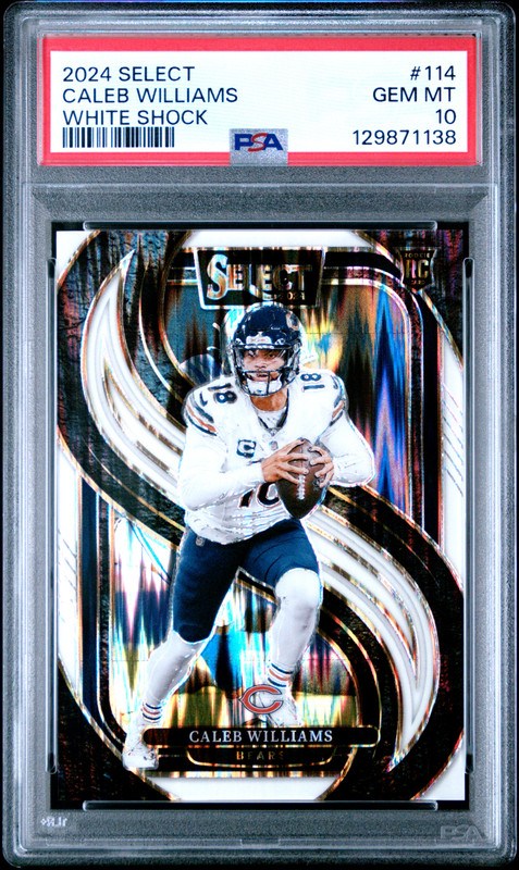 2024 Panini Select Caleb Williams Rc White Shock #114 PSA 10 147/199 ROOKIE