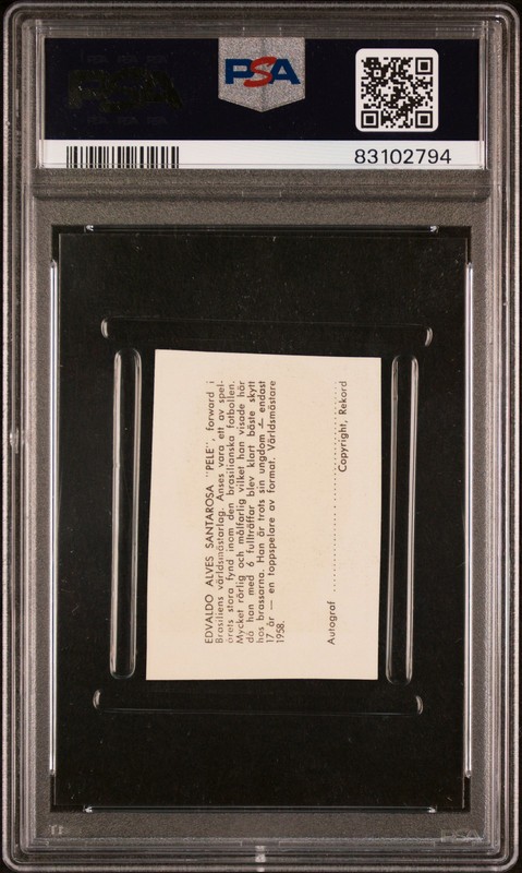 PSA 4 Pele 1958 Swedish Rekord Journal-Hand Cut Rookie Card view 2