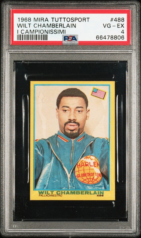 PSA 4 Wilt Chamberlain 1968 Mira Tuttosport #488 Campionissimi Rare Trading Card