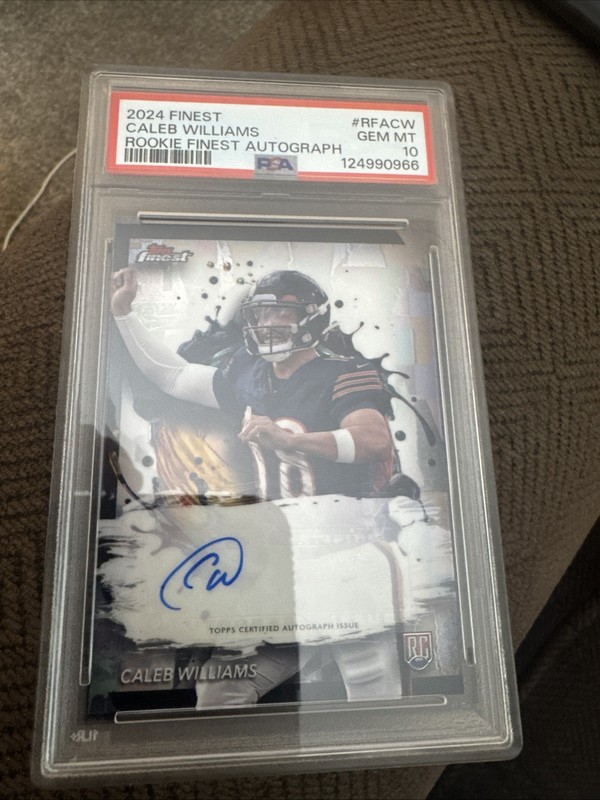 2024 Topps Finest Caleb Williams RC Auto PSA 10