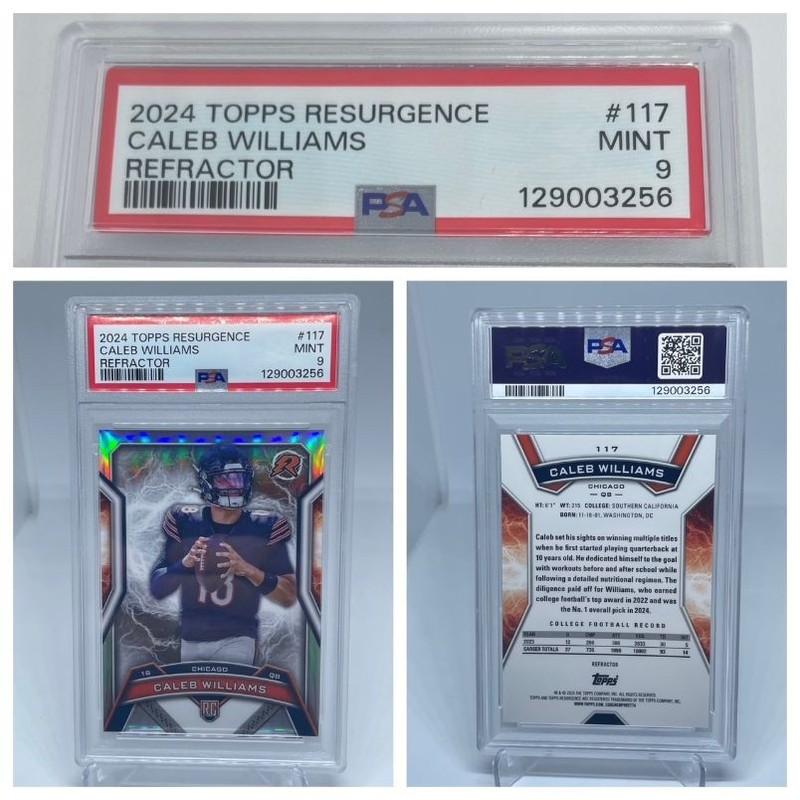 Caleb Williams 2024 Topps Resurgence Refractor #117 PSA 9