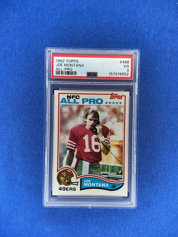 1982 Topps Joe Montana #488 ALL PRO HOF SF 49ers PSA 3